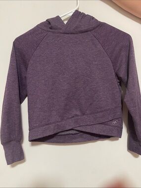 Free Fly Apparel Girls' Purple Hooded Cropped Sweatshirt
